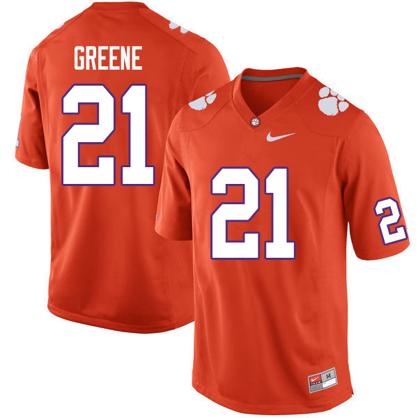 Men #21 Malcolm Greene Clemson Tigers College Football Jerseys Sale-Orange